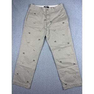 Vintage‎ J Crew Pants Mens 34x30 (32x29) Beige Chino Dog Duck Hunting Straight